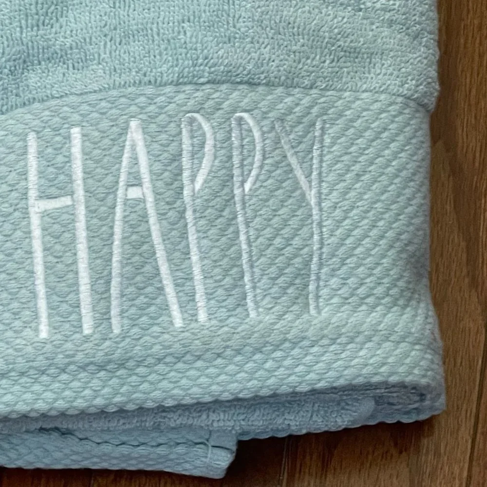 New Rae Dunn by Magenta Blue Happy Easter Hand Towel Set P5